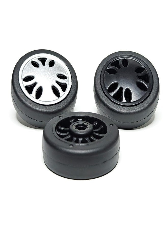 FSATNDE Suitcase Replacement Wheels Kit 50mmx15mm Double Luggage Wheels Silver Rubber Suitcase Replacement Wheels for Worn Out Luggage Spinner Dual Wheels Trolley Roller Repair, 8PCS - Image 4